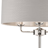 Laura Ashley Sorrento Floor Lamp 3 Light Polished Nickel Silver Shade